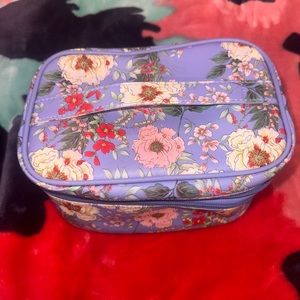 Blue travel makeup case